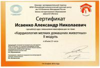 Сертификат сотрудника Исаенко А.Н.
