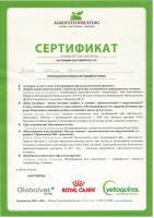 Сертификат сотрудника Попова И.А.